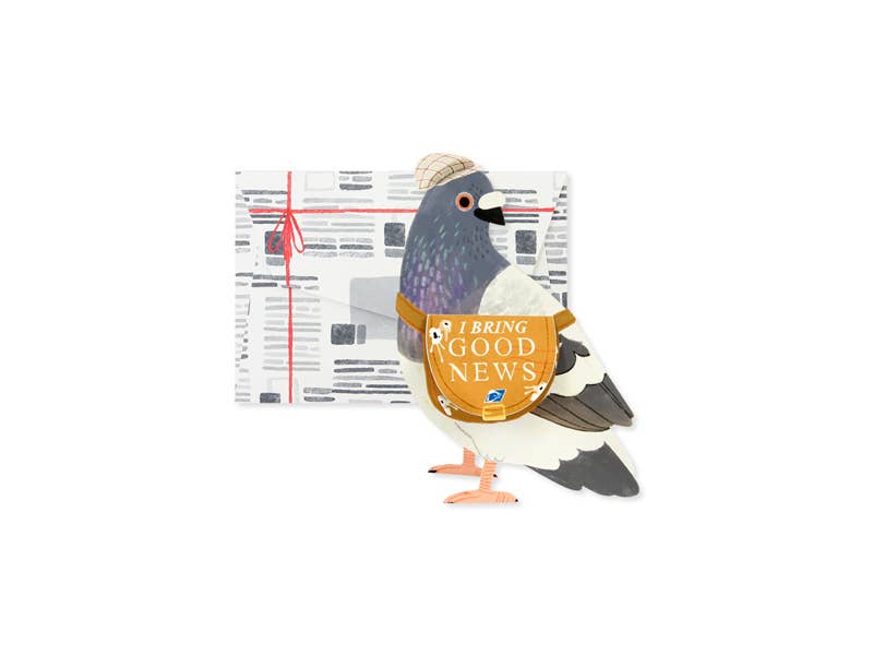 Messenger Pigeon Birthday/Congratulations Pop-Up Card - Juniper Collective LLC