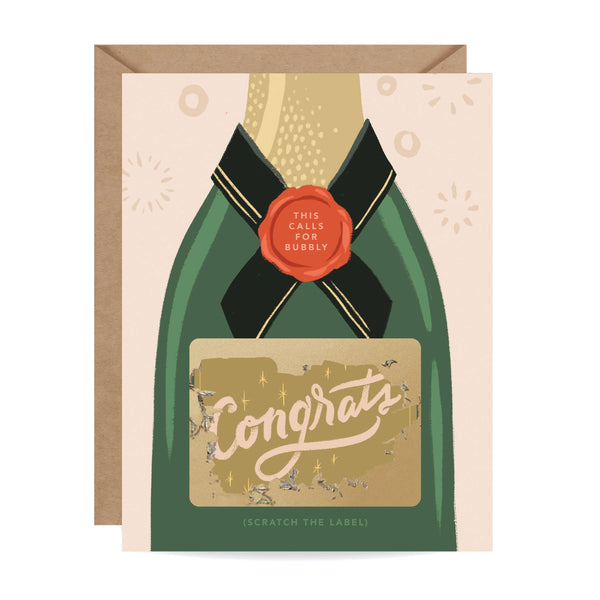 Scratch-off Card - Bubbly Champagne - Congrats/Wedding - Juniper Collective LLC