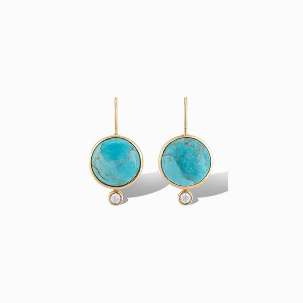 Tini Mini Drop Earrings in Blue Mohave Turquoise - Juniper Collective LLC