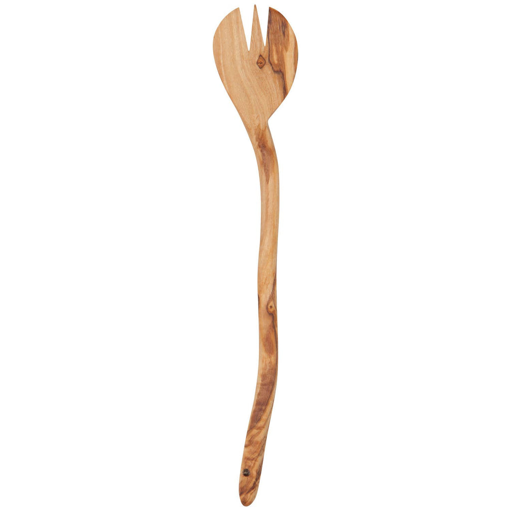 Olive Wood Wavy Salad Servers Set of 2 - Juniper Collective LLC