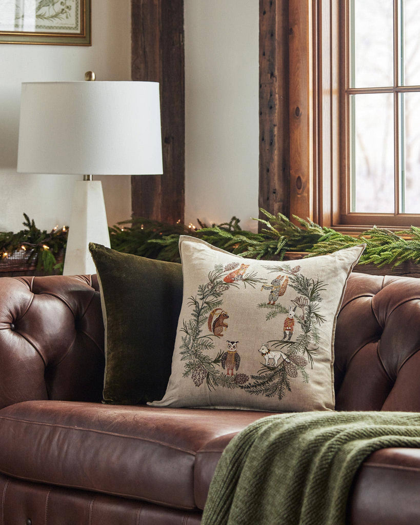 Tree Trimmers Wreath Pillow - Juniper Collective LLC