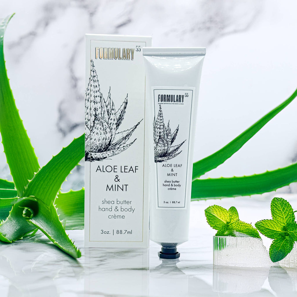 Aloe Leaf & Mint  - Shea Butter Hand and Body Creme Tube - Juniper Collective LLC