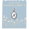 Charm Garden - Silver - Scalloped Initial Charm - K - Juniper Collective LLC