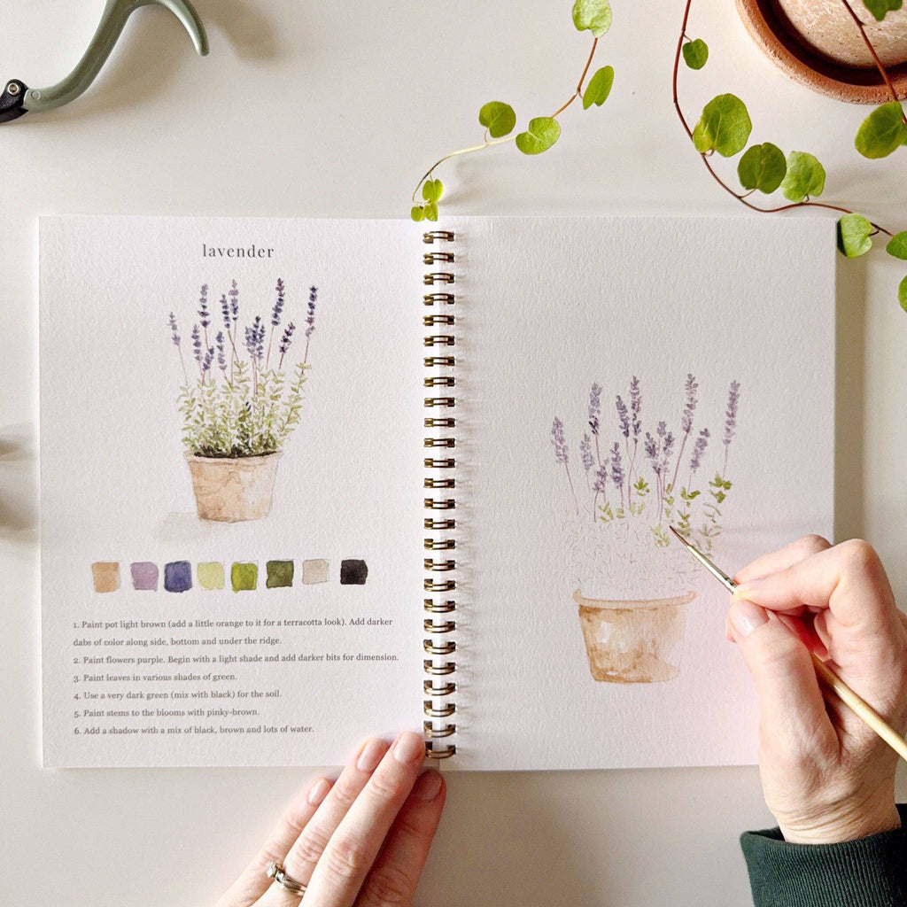 Garden Watercolor Workbook - Juniper Collective LLC