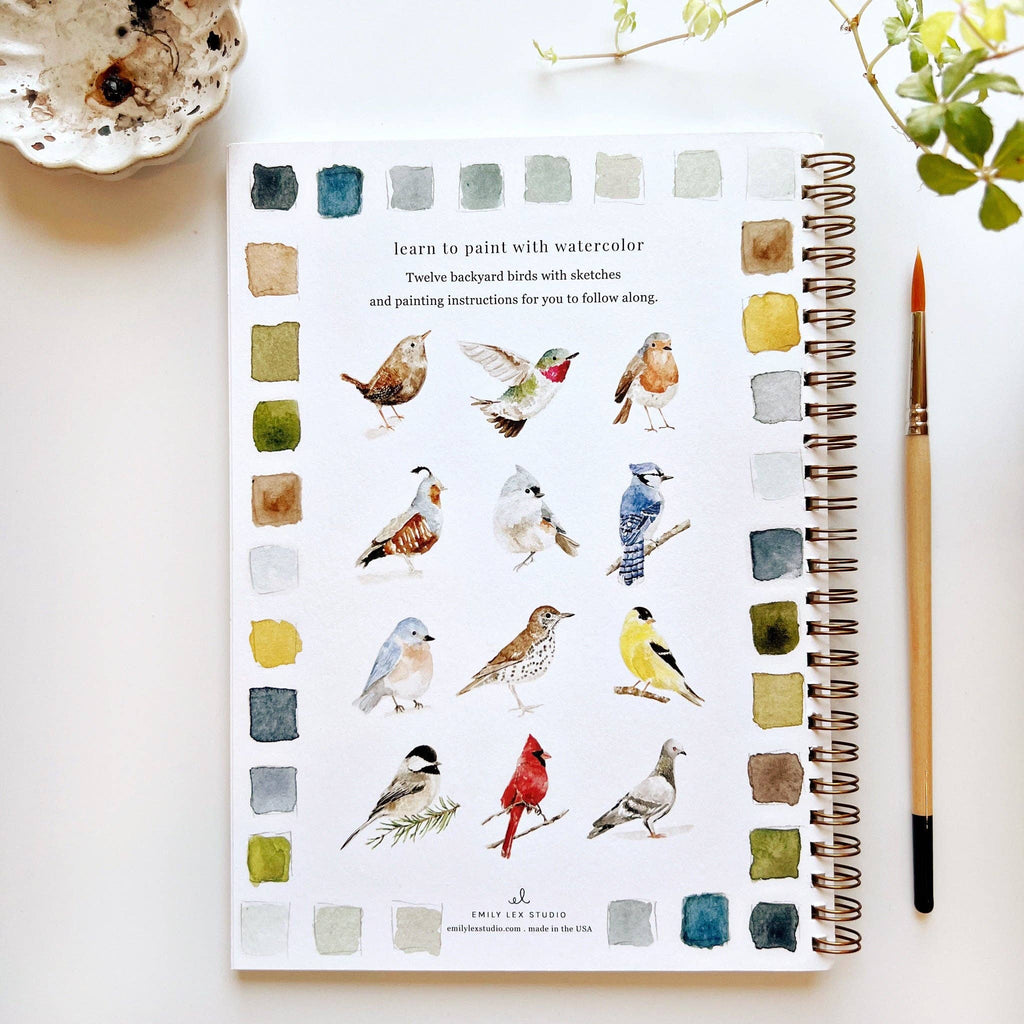 Birds watercolor workbook - Juniper Collective LLC