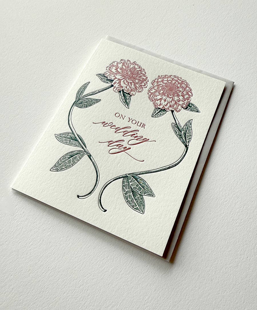 On Your Wedding Day Letterpress Greeting Card - Juniper Collective LLC