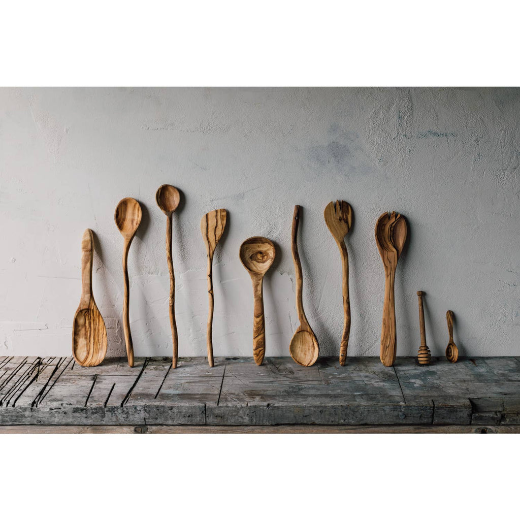 Olive Wood Wavy Spatula - Juniper Collective LLC