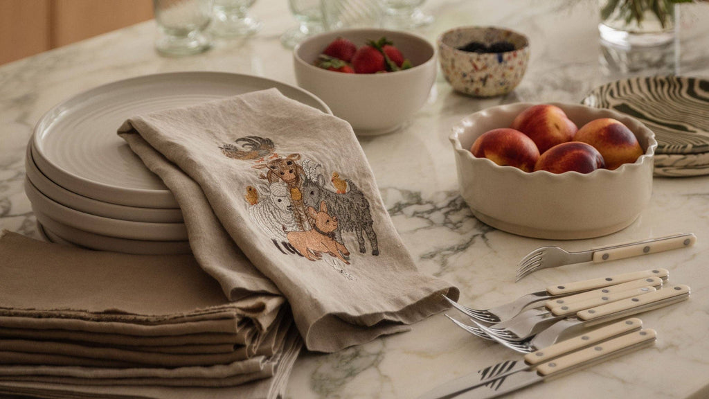 Barnyard Friends Tea Towel - Juniper Collective LLC