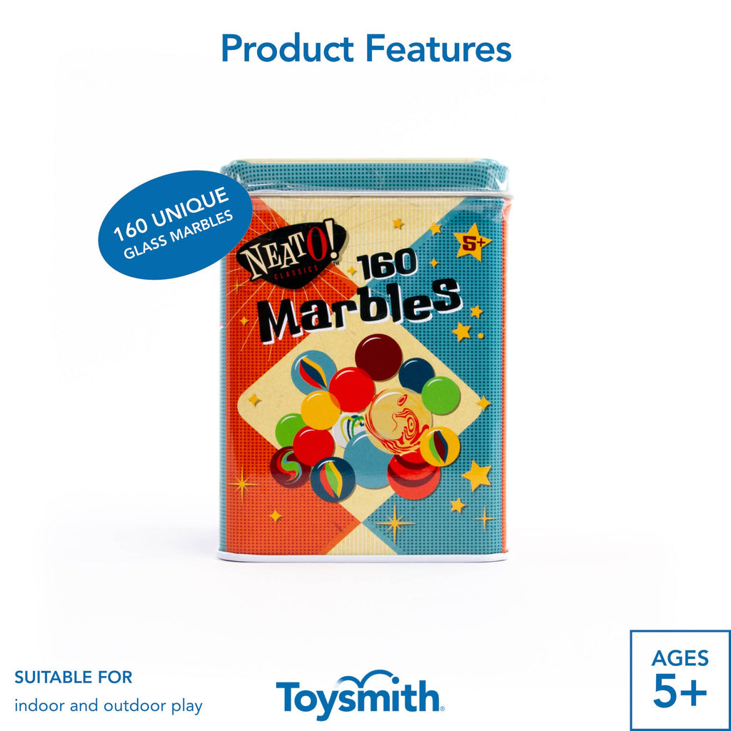 Neato! Marbles In A Tin Box - Retro Classic, vintage toys - Juniper Collective LLC