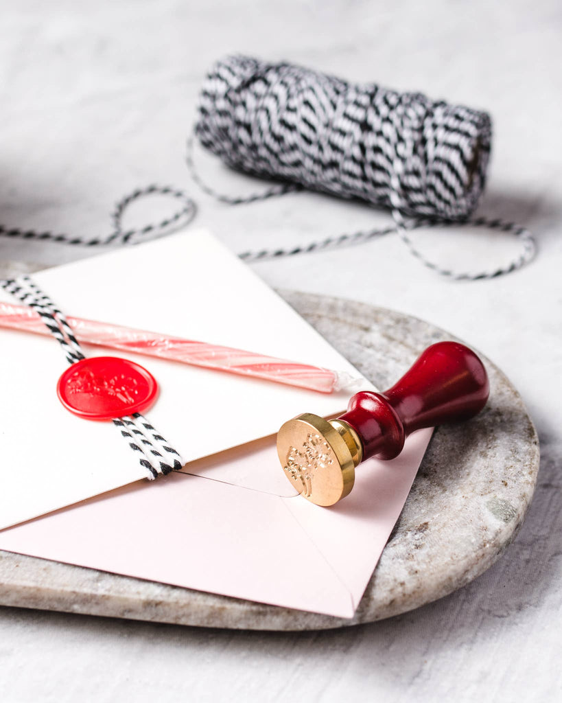 Wax seal stamp and wax stick set - Juniper Collective LLC