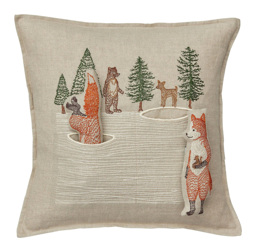 Winter Foxes Pocket Pillow - Juniper Collective LLC