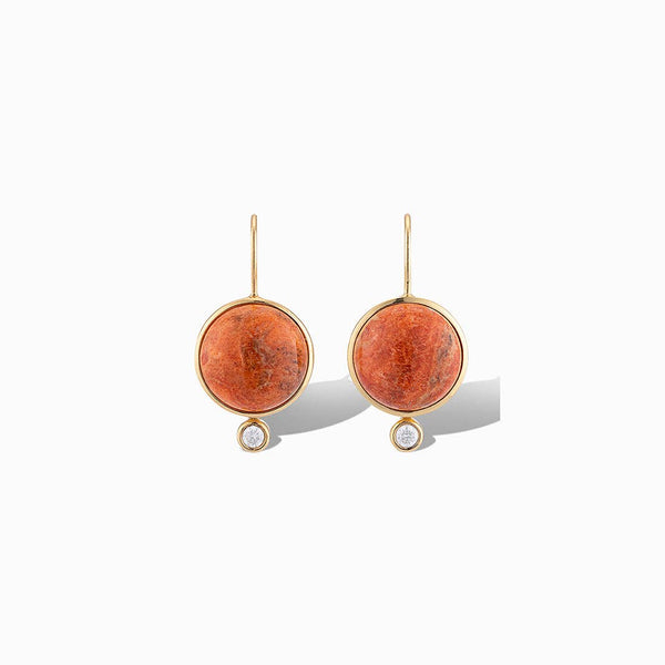 Tini Mini Drop Earrings in Orange - Juniper Collective LLC