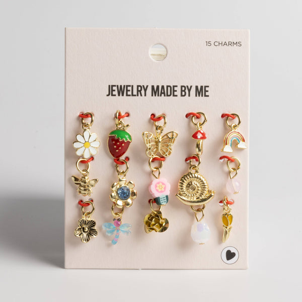 Cottagecore Enamel Charms Woodland Cute Charms Set of 15 Gold Girlie Charms - Juniper Collective LLC