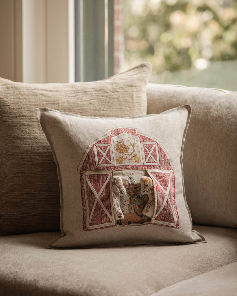 Red Barn Pocket Pillow - Juniper Collective LLC