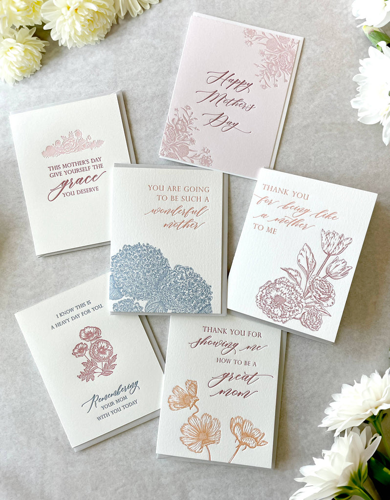 Remembering Your Mom With You Today Letterpress Card - Juniper Collective LLC