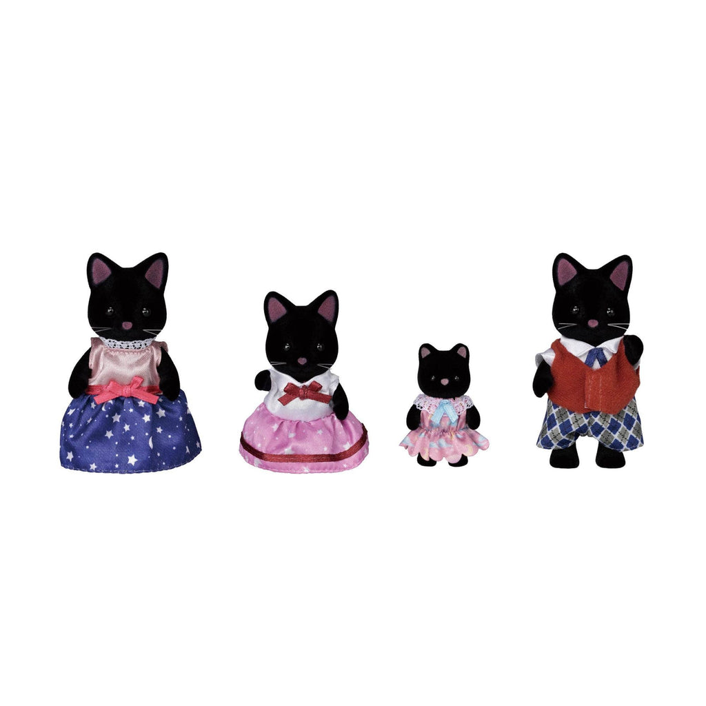 Calico Critters Midnight Cat Family, 4 Doll Figures - Juniper Collective LLC