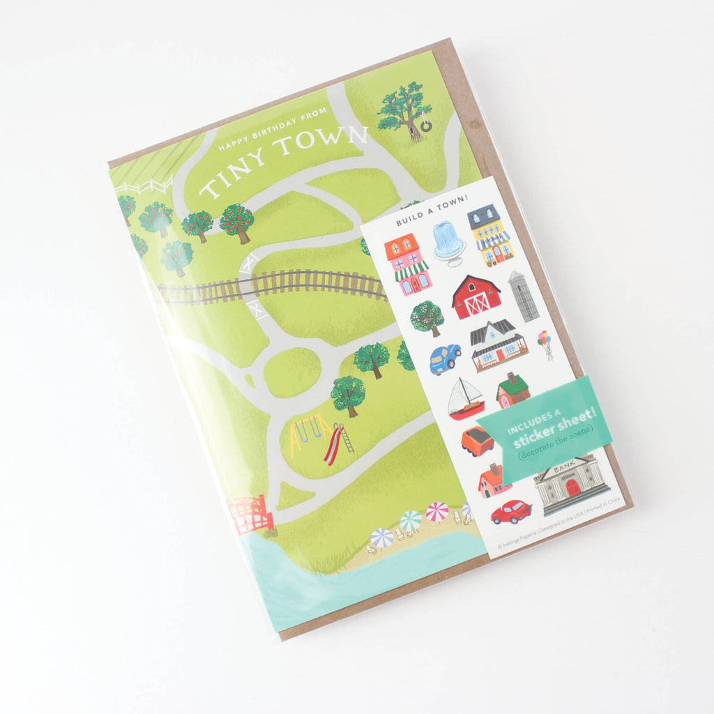 Sticker Scene Card - Tiny Town - Juniper Collective LLC