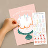 Wishing You A Very Sweet Birthday Sticker Scene Card - Juniper Collective LLC